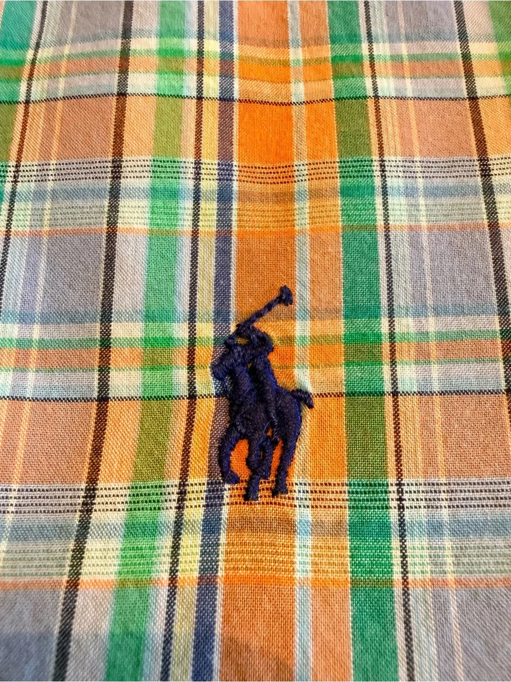 Ralph Lauren Boys Plaid Short Sleeve Button-Down Shirt - Size M (10-12)
